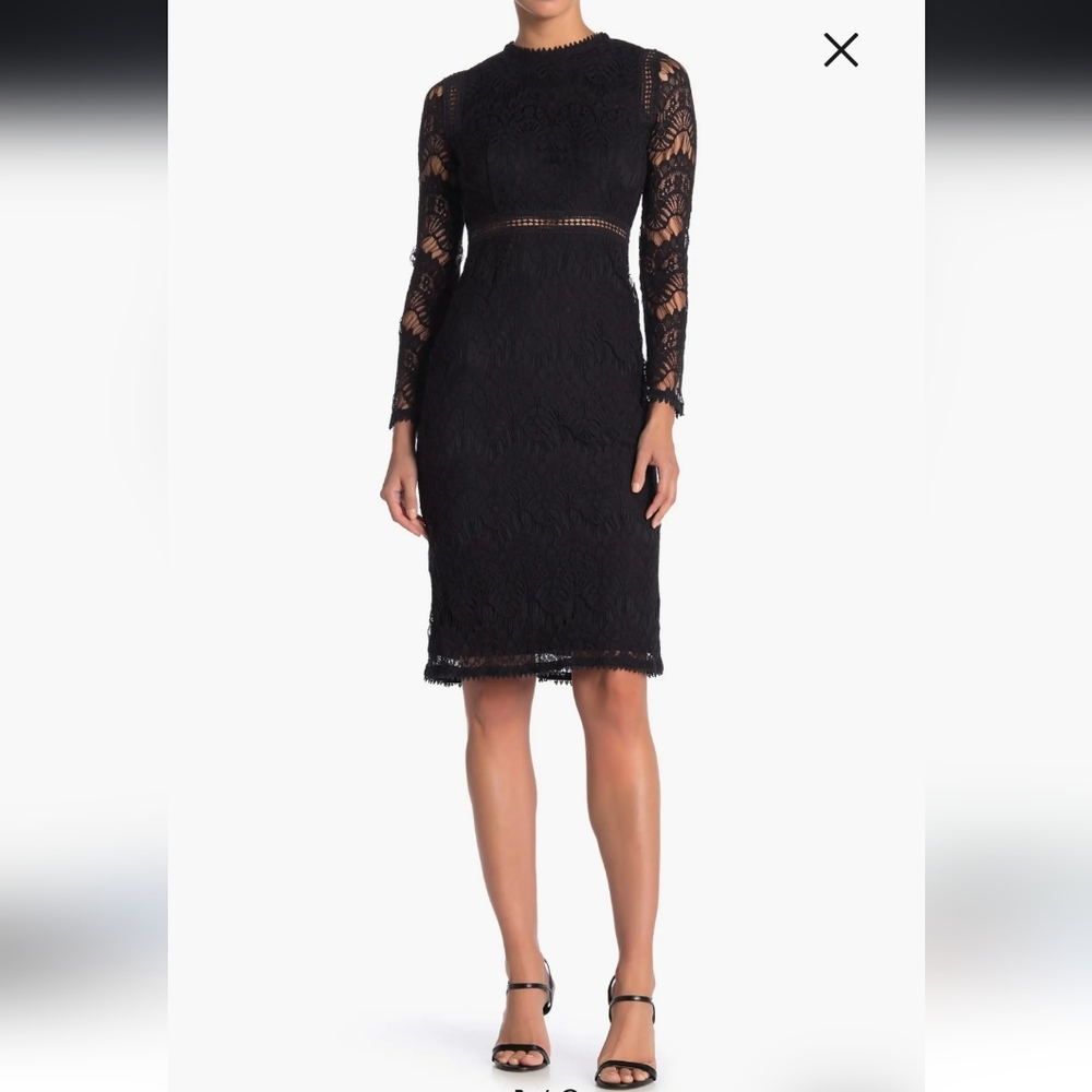 NWT Lace Long Sleeve Midi Dress